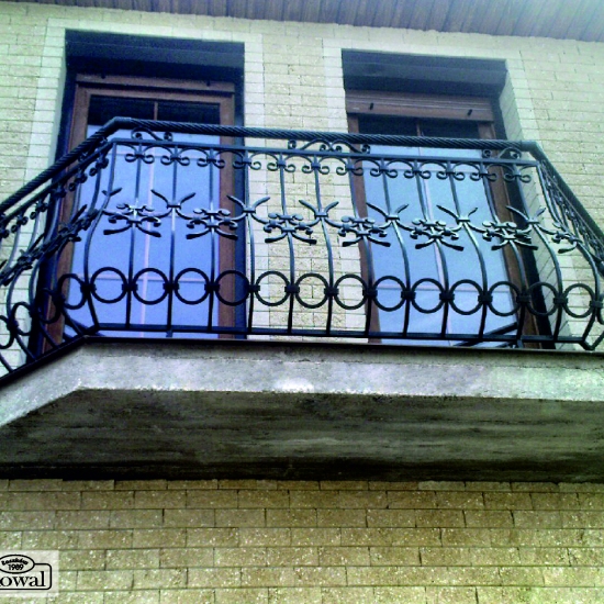 balustrada zewnętrzna balkonowa kuta